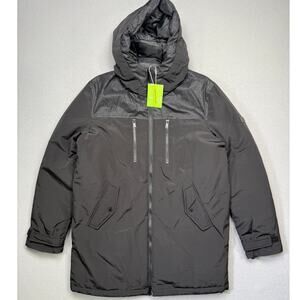 Sam Edelman Men's Expedition Water-repellent Hooded Parka - Black small $260
